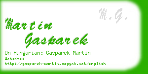 martin gasparek business card